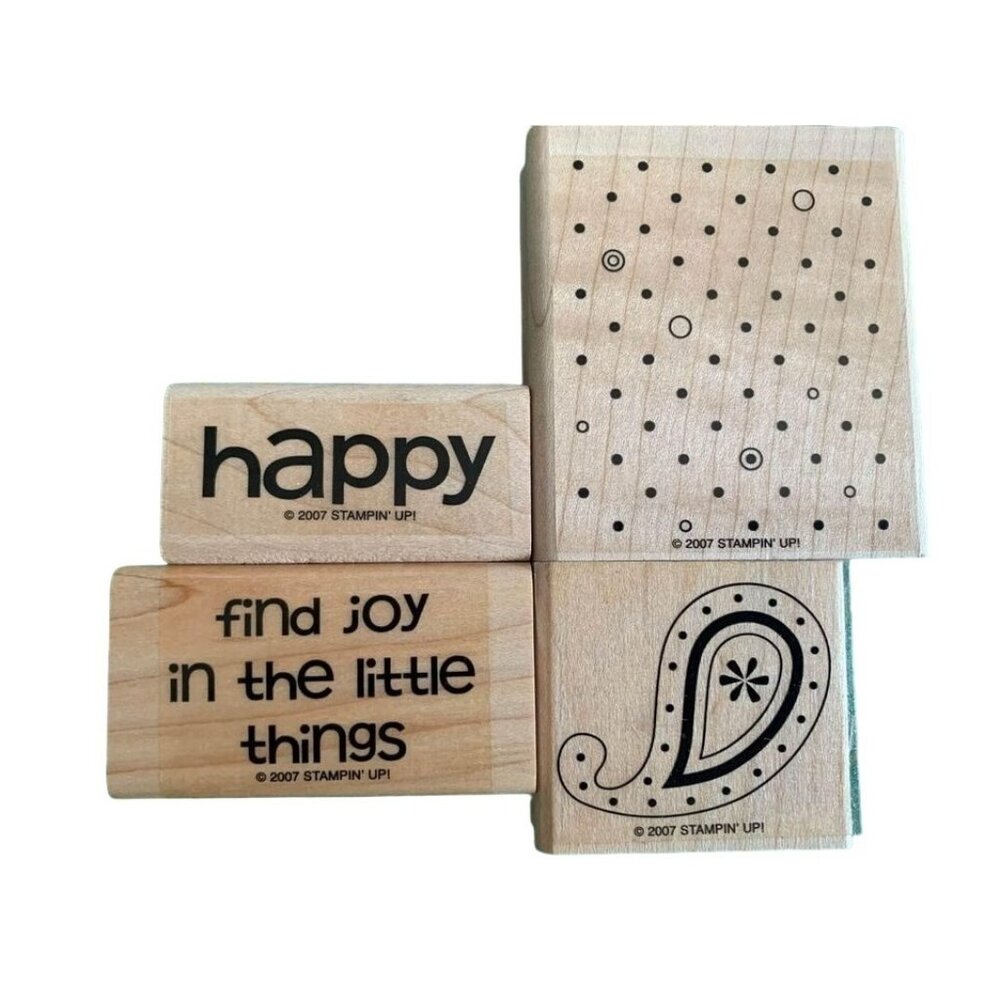 Stampin Up Polka Dot Paisley Rubber Stamps